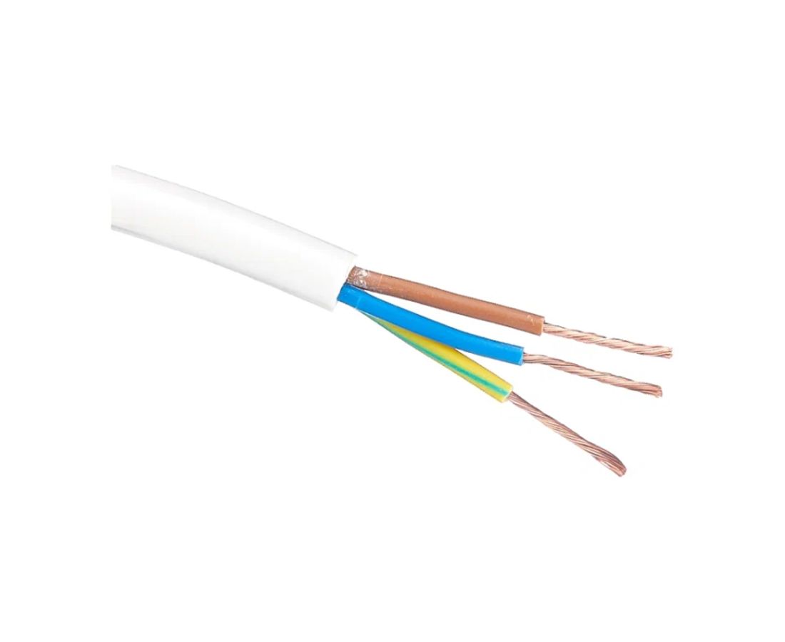 ელ.სადენი H05VV-F 3X1.5 mm2 (მრგვალი) - Volta (თეთრი) — კაბელი სადენი